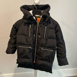 Orolay Hooded Down Coat Girl's Quilted Puffer Jacket size 8-9 Black
